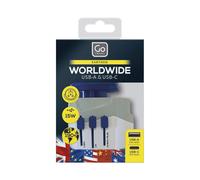 Go Travel Worldwide USB-A & USB-C - Adaptors - Assorted - 819497 - 5016326101807