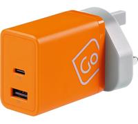 Go Travel Worldwide USB-C GaN Charger - 65W PD for Laptops & Phones | Fast-charges phones, tablets and devices from a compact wall plug - powerful mains charging for trips abroad. Ref 571.101.