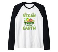Go Vegan Save The Earth Raglan Baseball Tee