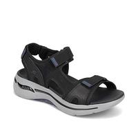 GO Walk Arch Fit - Mission Wide Fit Sandals - Black-Blue Size 12
