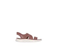 GO WALK FLEX SANDAL Slip-Ins Knit Asymmetrical Sandal Brown Skechers Brown 5