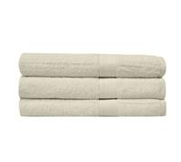 Go West 100 x 150 cm Combed Cotton Bath Sheet Towel, Pack of 3, Cream