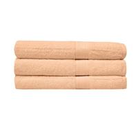 Go West 100 x 150 cm Combed Cotton Bath Sheet Towel, Pack of 3, Peach