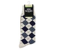 Go West 12 Pairs Men's Argyle Superior Extra Soft Cotton Casual Socks UK SIZE 6-11