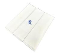 Go West Alphabet Handkerchief - R Embroidery - 100% Cotton, 40x40 cm - White Hanky- Pack of 3