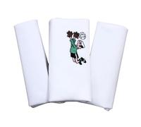 Go West Football Design Handkerchiefs - Pack of 3 - 100% Cotton 40x40 cm - Embroidered Hankies