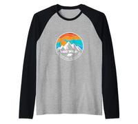 Go Wild Adventure is Calling Mountains Gift Raglan Baseball Tee