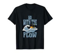 Go with The Flow Affirmation Beach Lifestyle Coastal Graphic T-Shirt