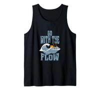 Go with The Flow Affirmation Beach Lifestyle Coastal Graphic Tank Top