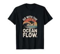 Go with The Ocean Flow Turtle Wave T-Shirt