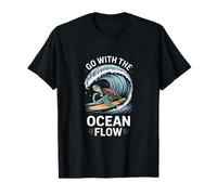 Go with The Ocean Flow Turtle Wave T-Shirt