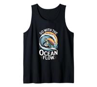 Go with The Ocean Flow Turtle Wave Tank Top