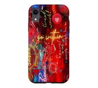 Go Within Abstract Typography Inspirational Art Case for iPhone XR