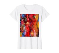 Go Within Abstract Typography Inspirational Art Value Graphic T-Shirt, Women, White, L