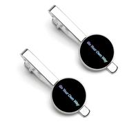 Go Your Own Way Tie Clip And Cufflinks Tacks Pin Cuff Links Ties Bar for Necktie 2 Set
