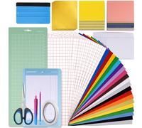 GO2CRAFT Accessories Bundle for Cricut Joy, 70Pcs Ultimate Accessories and Supplies with Adhesive Vinyl Sheets, Folded Card Stock, Card Mat, Weeding Tools, Crafting Starter Kit for Cricut Projects