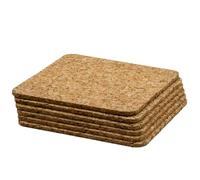 Go4Cork Cork Square Drink Coasters Set of 6, 95 x 95 x 3 mm