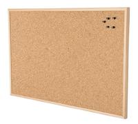 Go4Cork Framed Premium Cork Bulletin Board - 23.6”x 15.7” | Premium Double-Sided Pine Frame Eco Cork Memoboard | Office, Home & Classroom Organization Decor | Pushpins & Set Up Accessories Included