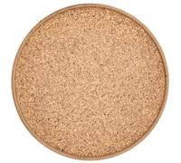 Go4Cork Premium Round Decorative Cork Serving Tray, Heat Resistant, 30 cm