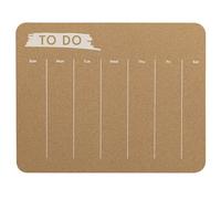 Go4Cork Rectangle Frameless Cork-Laminated Foam Core Weekly Calendar - 19.7" x15.7" | Lightweight Double-Sided Memo Board | Office & Home Organization Decor | Sticky Pads & Setup Accessories Included