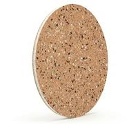 Go4Cork Round Frameless Premium Cork-Laminated Foam Core Bulletin Board- 16.9" x16.9", Lightweight Double-Sided Memo Board | Office & Home Organisation Decor | Sticky Pads & Setup Accessories Included