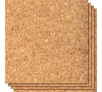Go4Cork Square Cork Tiles - 8.5" x 8.5", Pack of 4 | Premium Double-Sided Eco Cork Tiles | Multipurpose for Crafts & Home, Classroom & Office Organization Decor | Anti-Slip & Easy to Use