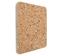 Go4Cork Square Frameless Premium Cork Mix Laminated Pin Board, 44x44x1cm