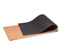 Go4Cork Yoga Non-Slip Essential Cork Yoga Mat - 25.59" x 4.72" | 4.72" Thick, Large & Eco Yoga Mat | Lightweight & Compact Home Gym Fitness, Pilates Exercise & Stretching Accessories | Black/Natural