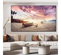 Goa Fishing Boat Multi Panel Landscape Art Poster Canvas Painting Posters Print Wall Art Pictures for Home Decor 27.5"x39.4"(70x100cm) No frame