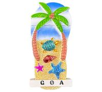 Goa India Fridge Magnet Travel Souvenir Resin Tropical Beach Flip Flop Style Home Decoration Classic Landmark Craft