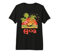 Goa India Tropical Beach Hammock Sunset Premium T-Shirt