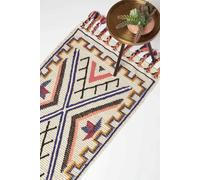 Goa Multi Colour Kilim Runner Wool Rug 66 x 200 cm Homescapes Multi 66cm x 200cm