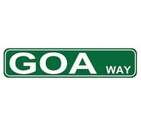 Goa Way Street Sign, Quality Metal Sign, Goa Way Sign Novelty Sign for Farm House Garage Wall Decor Tin Sign 16 x 4 Inch