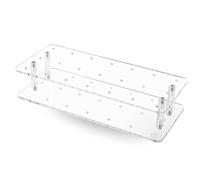 Goabroa Cake Pop Stand, 21 Holes Clear Acrylic Cakepops Display Stand, Transparent Cake pop Holder for Cake pop Sticks Under 0.2 inch (5mm) Diameter