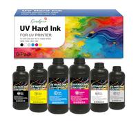 Goadper UV Hard Ink Hard Ink for UV Hard Ink Compatible with DX4 DX5 DX6 DX7 DX10 TX800 XP600 i3200 i1600 L805 1390 Print Head (Pack of 6)