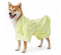 GoaePode Dog Bathrobe Dog Drying Coat Adjustable Microfiber Dog Towel Robe Absorbent & Quick-Drying Dog Robe Pet Bathrobe with Strap and Buckle Fastening Design for Bath Swimming (L)