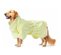 GoaePode Dog Bathrobe Dog Drying Coat Adjustable Microfiber Dog Towel Robe Absorbent & Quick-Drying Dog Robe Pet Bathrobe with Strap and Buckle Fastening Design for Bath Swimming (XL)
