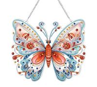 GoaePode Hanging Diamond Art Butterfly Kit for Adults, DIY 3D Gem Painting with Special-Shaped Drills, Complete Acrylic Board Craft Kit, Sparkling Wall Decor Gift for Women