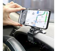 GOAKICHGO Car Phone Holder Dashboard Phone Mount, 360 Degree Rotation Dashboard Cell Phone Holder，Clip-on Smartphone Holder, Multi-Function One-Hand Operation, Car Phone Mount for 4 to 7" Smartphones