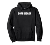 Goal Digger Pullover Hoodie, Adult Unisex, Black, S