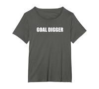Goal Digger T-Shirt, Women's Plus, Asphalt, 1X