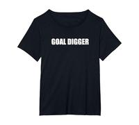 Goal Digger T-Shirt, Women's Plus, Black, 6X