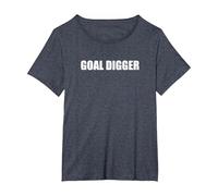 Goal Digger T-Shirt, Women's Plus, Heather Blue, 3X