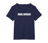 Goal Digger T-Shirt, Women's Plus, Navy, 5X