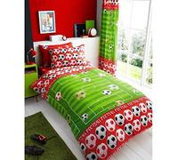 Goal Football Single Duvet Cover and Pillowcase Set - Red