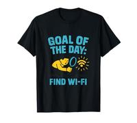 Goal of the Day Find Wi-Fi Meme Graphic Print T-Shirt
