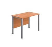 Goal Post Rectangular Desk 1000X600 Beech-Silver