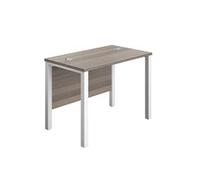 Goal Post Rectangular Desk 1000X600 Grey Oak-White