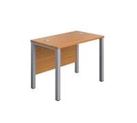 Goal Post Rectangular Desk 1000X600 Nova Oak-Silver