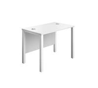 Goal Post Rectangular Desk 1000X600 White-White